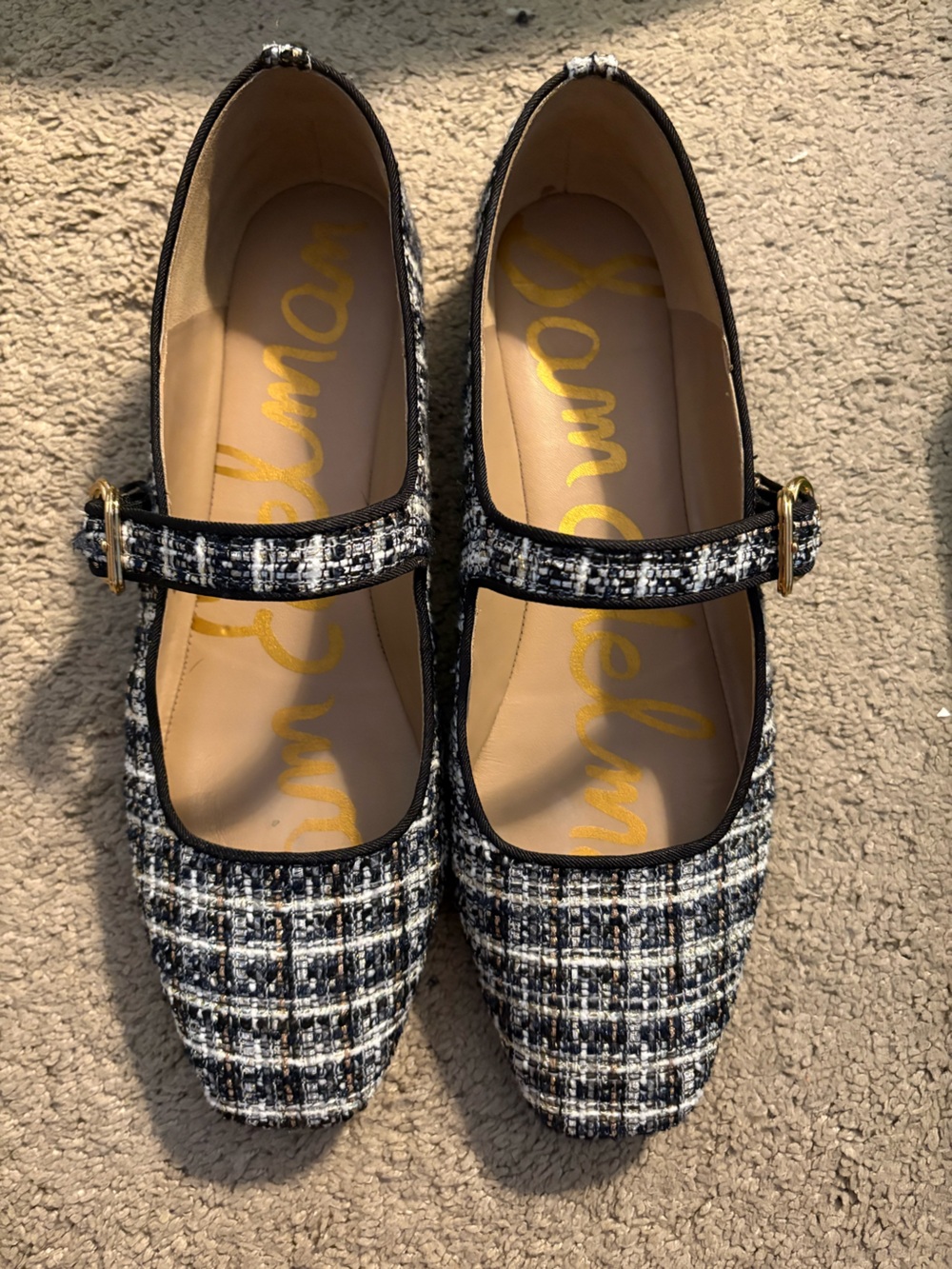 Sam Edelman Tweed Mary Janes